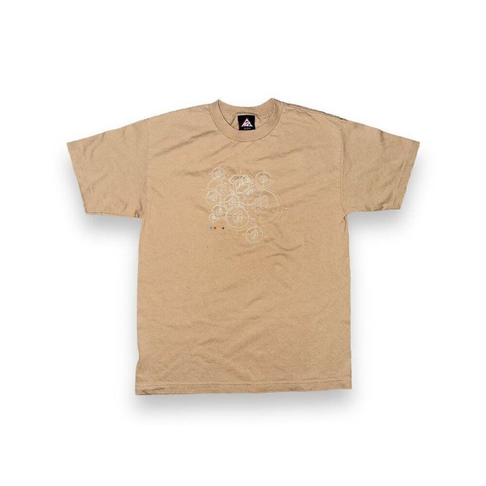 C5 K2 Graphic T Shirt Top‎ Size Medium Skiing Snowboarding Tan Beige
